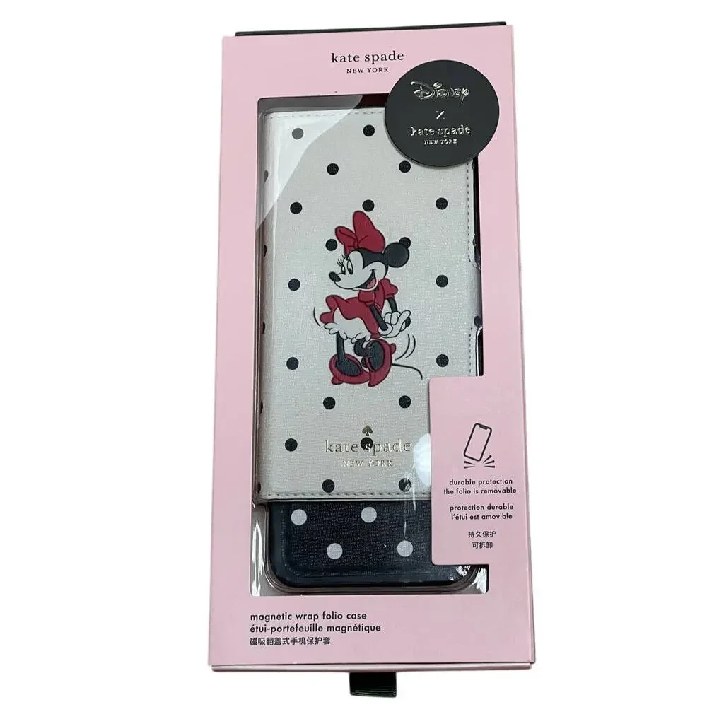 Kate Spade Dots Case with Minnie Mouse Magnetic Folio Iphone 13 Pro Case